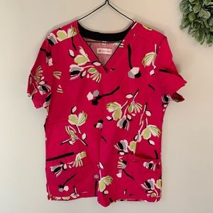 Hot pink scrub top